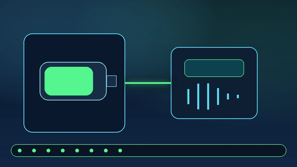Battery charge time planner visual