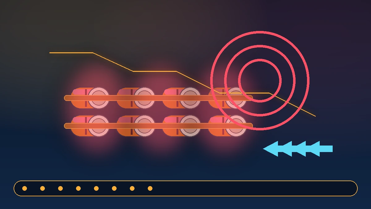 Battery heat and voltage sag visual
