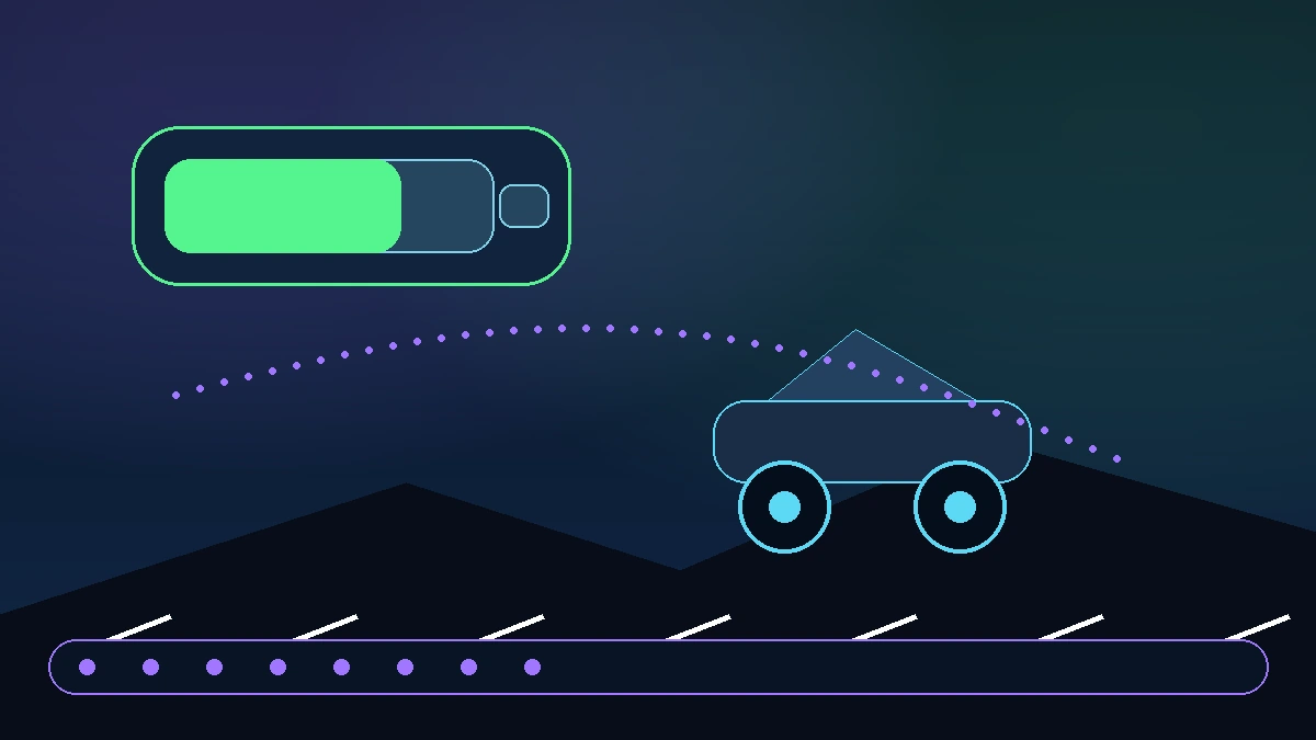 Battery runtime and range planning visual